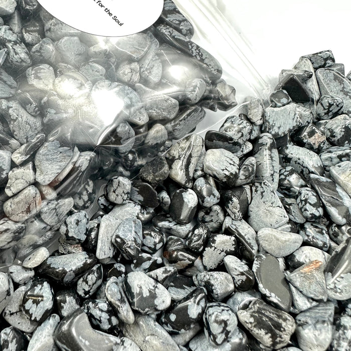 Semi Precious Stone Mix 250g - snowflake obsidian - Harry & Wilma