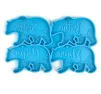 Silicone Mould - Bear Keyring Set - Harry & Wilma