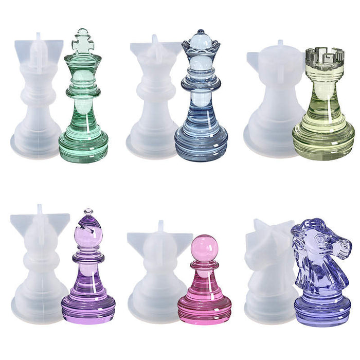 Silicone Mould - Chess Set 6 pcs - Harry & Wilma