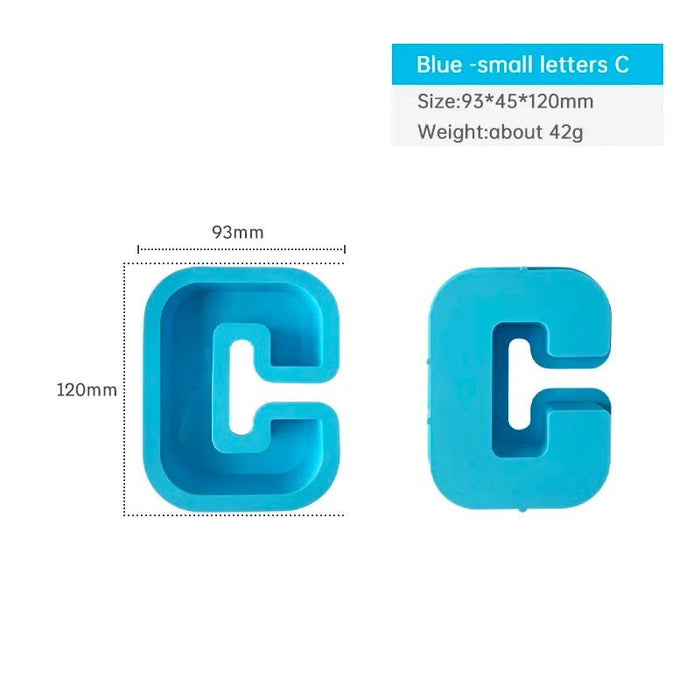 Silicone Mould - Letter C 12cm x 3cm - Harry & Wilma