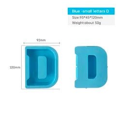 Silicone Mould - Letter D 12cm x 3cm - Harry & Wilma