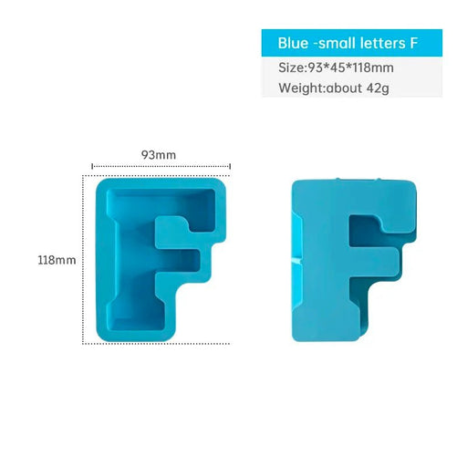 Silicone Mould - Letter F 12cm x 3cm