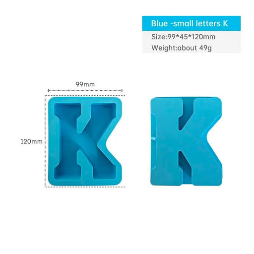 Silicone Mould - Letter K 12cm x 3cm