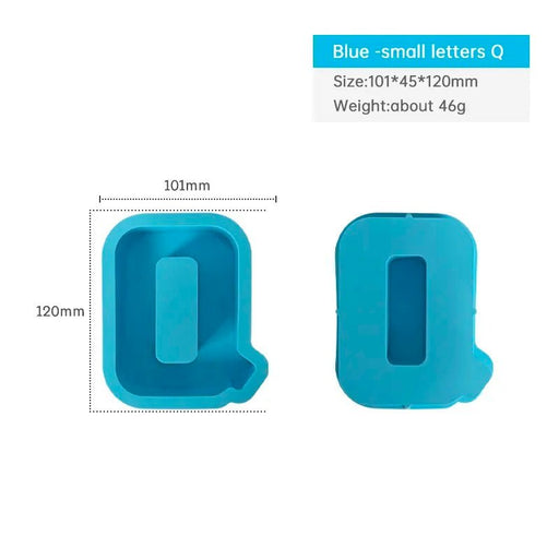 Silicone Mould - Letter Q 12cm x 3cm