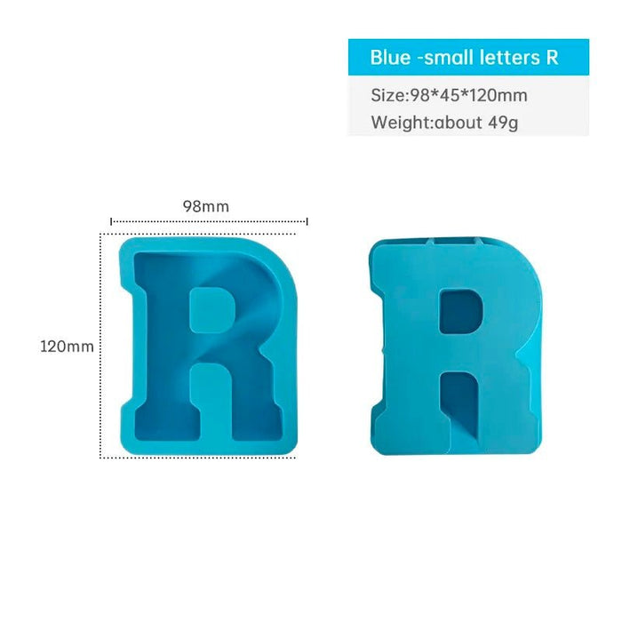 Silicone Mould - Letter R 12cm x 3cm - Harry & Wilma