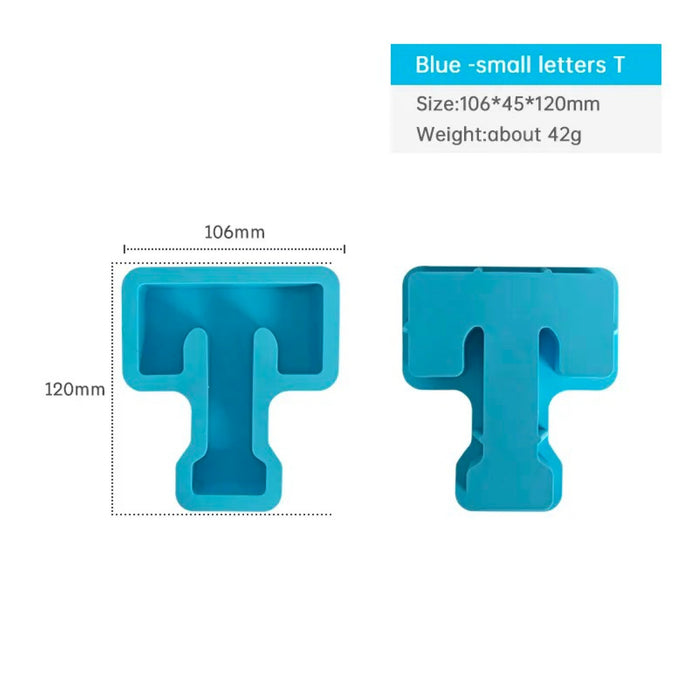 Silicone Mould - Letter T 12cm x 3cm - Harry & Wilma
