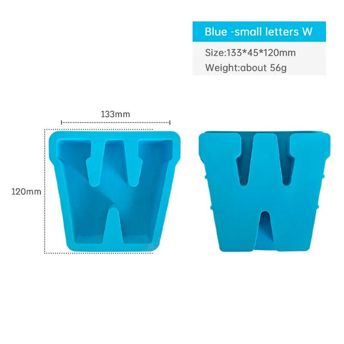 Silicone Mould - Letter W 12cm x 3cm - Harry & Wilma