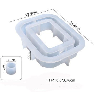 Silicone Mould - Rectangle Flower Vase - Harry & Wilma