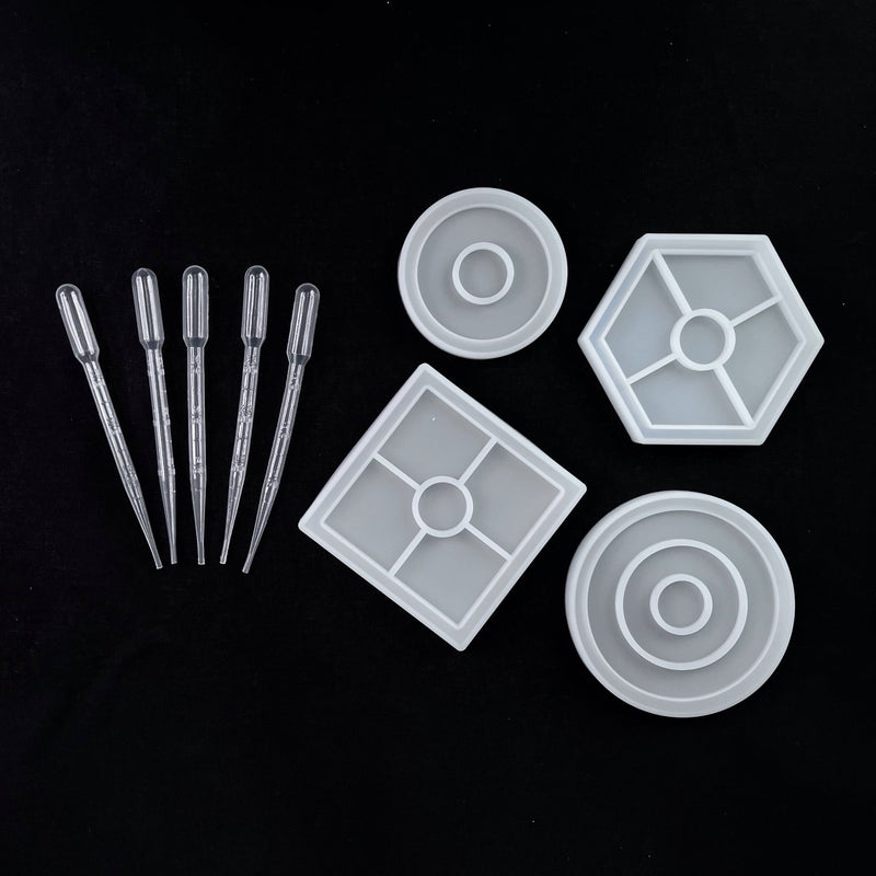 Silicone Resin Mould - Coaster Pack - Harry & Wilma