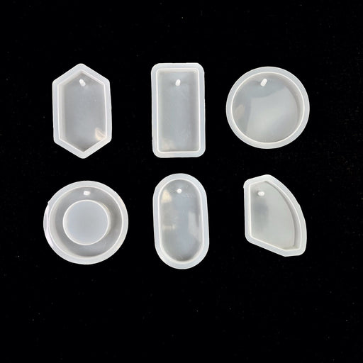 Silicone Resin Mould - Jewellery Pendants (Set of 6)