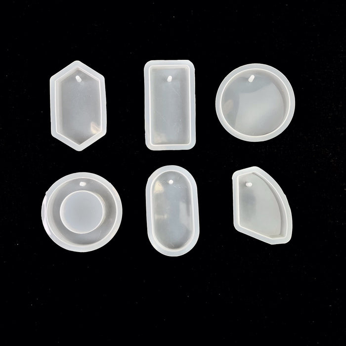 Silicone Resin Mould - Jewellery Pendants (Set of 6) - Harry & Wilma