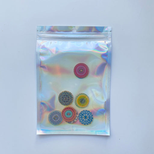 Silver Foil Holographic Bag - Transparent Face (100pcs) (12*18cm)