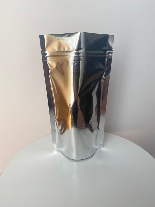 Silver Foil Stand Up Pouch Bag - Transparent Face (100 pcs) (12*20cm) - Harry & Wilma