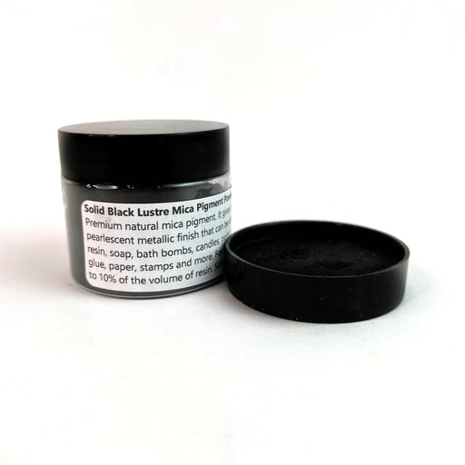 Solid Black - Lustre Mica Powder 50ml jar
