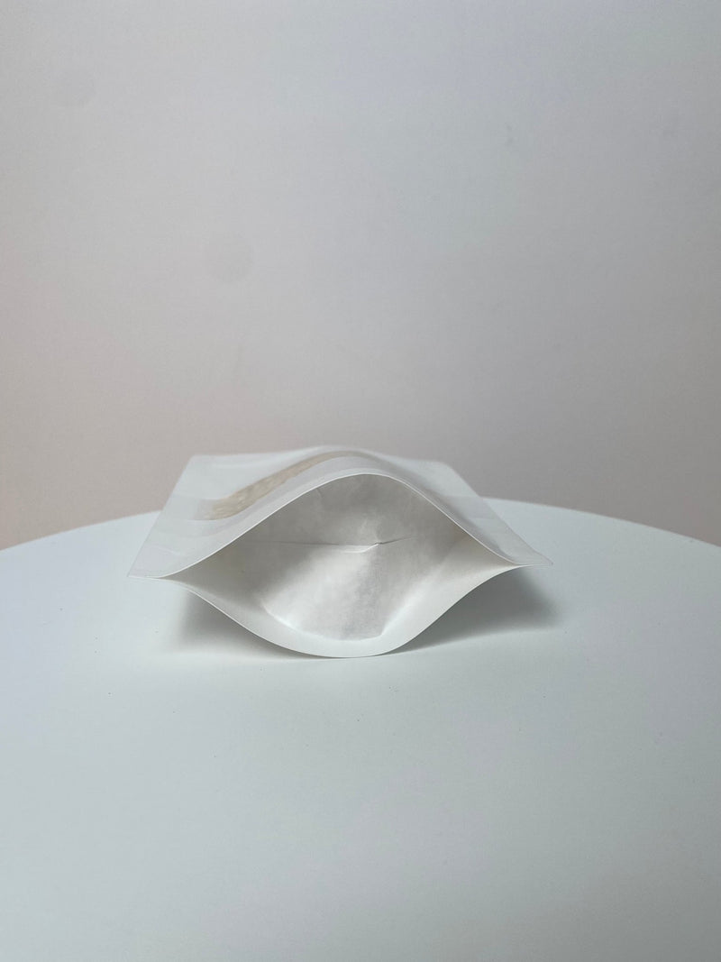 White Matte Stand Up Pouch Bag - Clear Window (100 pcs) (12*20cm) - Harry & Wilma