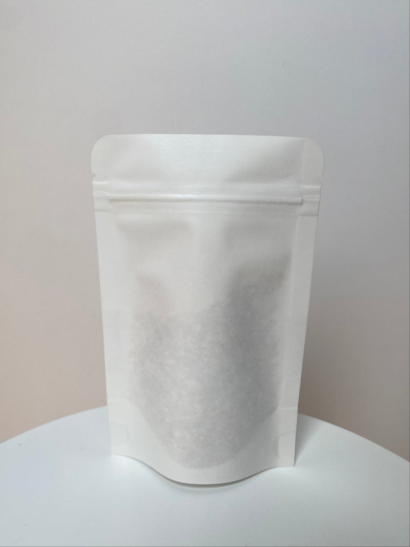 White Matte Stand Up Pouch Bag - Clear Window (100 pcs) (12*20cm) - Harry & Wilma