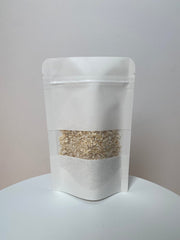 White Matte Stand Up Pouch Bag - Clear Window (100 pcs) (12*20cm) - Harry & Wilma
